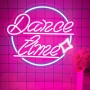 Нов Розов Dance Time Неон за Спалня Студио Бар USB Осветление Led 36см, снимка 1