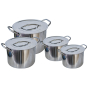 Комплект 4 бр тенджери метал леки / 6685, снимка 1 - Съдове за готвене - 45005261