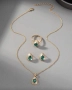 Комплект бижута от 3 части - колие, пръстен и обеци, снимка 2