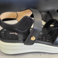 Дамски анатомични сандали с мемори стелки в черен цвят модел: W060041 black, снимка 4 - Сандали - 45656484