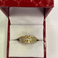 Златен пръстен от жълто злато и брилянти, снимка 2 - Пръстени - 45841272
