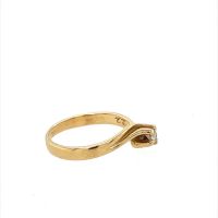 Златен дамски пръстен с диамант 1,98гр. размер:50 14кр. проба:585 модел:23528-4, снимка 2 - Пръстени - 45403454