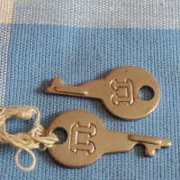 Две стари ключета от соца за дипломатическо куфарче за КОЛЕКЦИЯ ДЕКОРАЦИЯ БИТОВ КЪТ 40964, снимка 4 - Други ценни предмети - 44949779