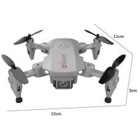 Мини дрон с 4K камера, 450 mA, 2.4G, 100 м, 13x11x3 см, Сив, снимка 2 - Дронове и аксесоари - 45530194
