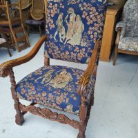 Старинно кресло от XIX век, снимка 3 - Дивани и мека мебел - 45374296