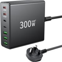 USB C Бързо зарядно устройство: 300W GaN зарядно устройство 7 порта PD, снимка 1 - Друга електроника - 45074401