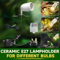 Керамична фасунга за лампа за влечуги Lamptobe 200 W, за крушка E27 с интелигентен термостат, снимка 4 - Терариуми и оборудване - 45352996