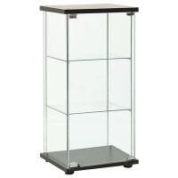vidaXL Шкаф за съхранение, закалено стъкло, черен(SKU:322798, снимка 1 - Шкафове - 45187985