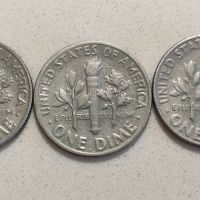 Монети САЩ 1 дайм, [1966-1977], снимка 2 - Нумизматика и бонистика - 45810390