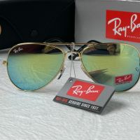 Ray-Ban RB3025 мъжки дамски слънчеви очила унисекс зелени огледални, снимка 5 - Слънчеви и диоптрични очила - 45430334