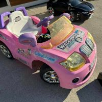 електрическа детска акумулаторна количка / кола / розова - цена 90лв -детето кара само колата -БЕЗ д, снимка 1 - Коли, камиони, мотори, писти - 45860002