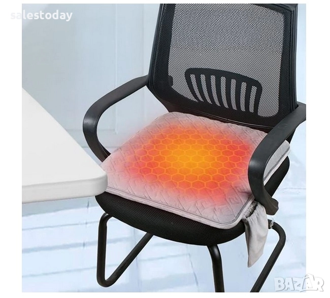Електрическа Възглавница за стол с подгрев, USB, снимка 1
