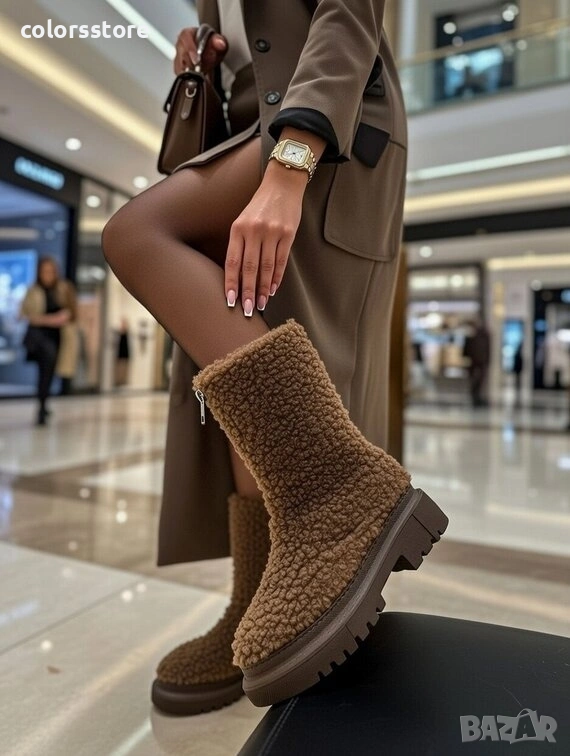 Равни боти - кафяви - FN58 , снимка 1
