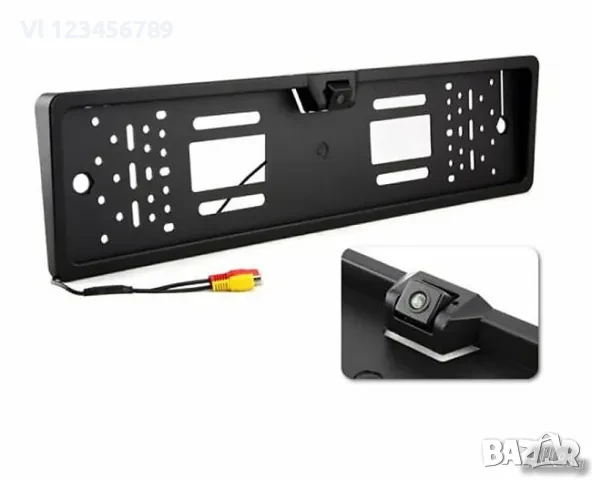 Камера за задно виждане с рамка за номера с 4LED нощен режим XH701, снимка 1