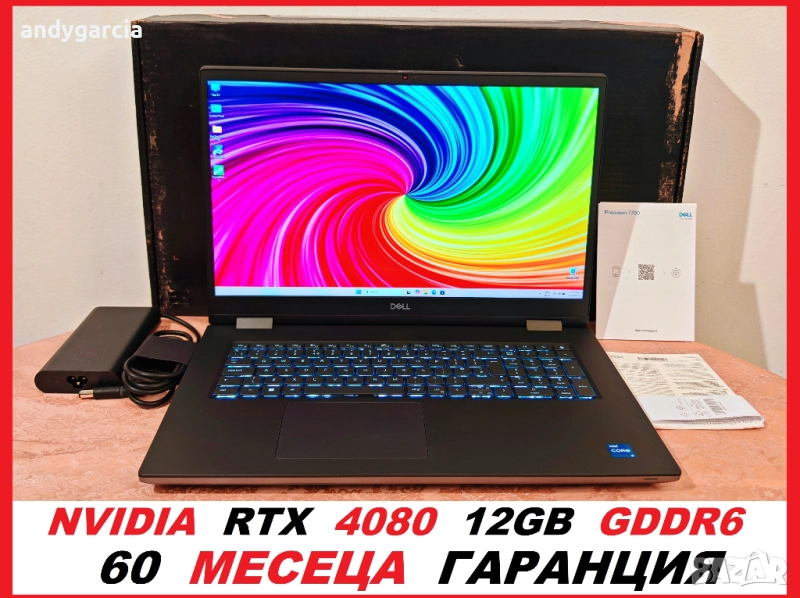Dell Precision 7780/Core i5-13600HX/RTX Ada 3500 12GB/32GB RAM/512GB SSD/17.3 FHD IPS 100% DCI-P3, снимка 1