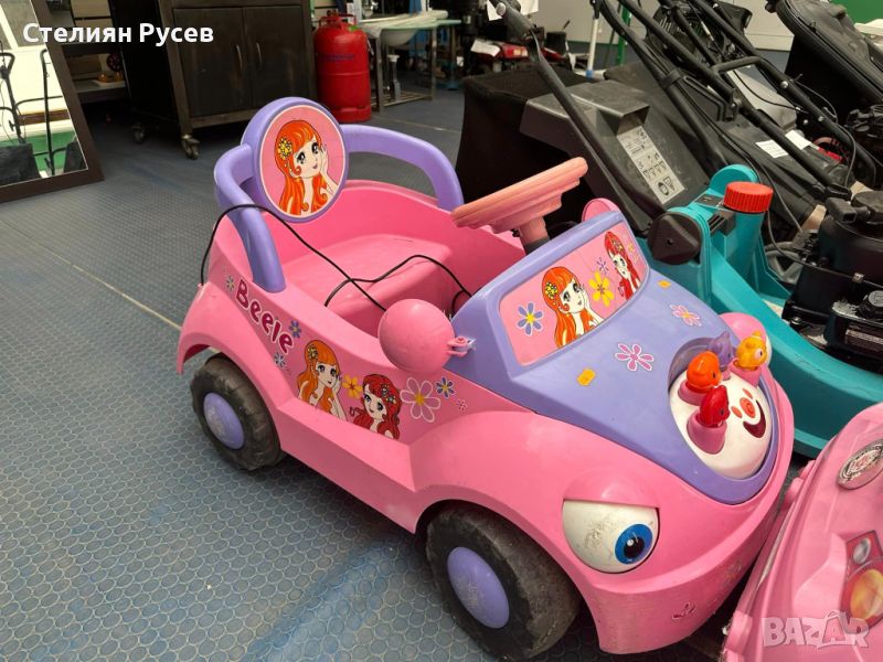 0466 розова електрическа детска акумулаторна количка / кола  - цена 145лв с нов акумулатор  -детето , снимка 1
