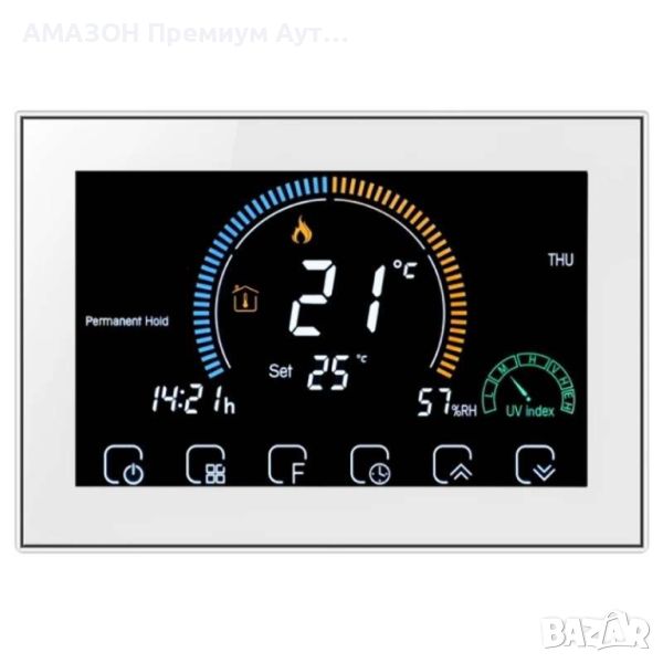 BHT-8000 GCLW WIFI термостат с двоен сензор за отопление на газов Котел/бойлер NTC3950/10К, снимка 1