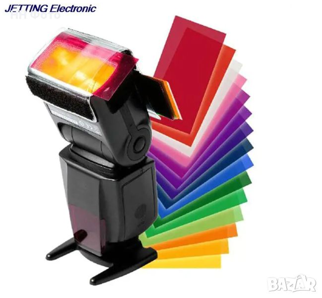 Комплект цветни филтри за ръчна светкавица 12 pcs., снимка 1