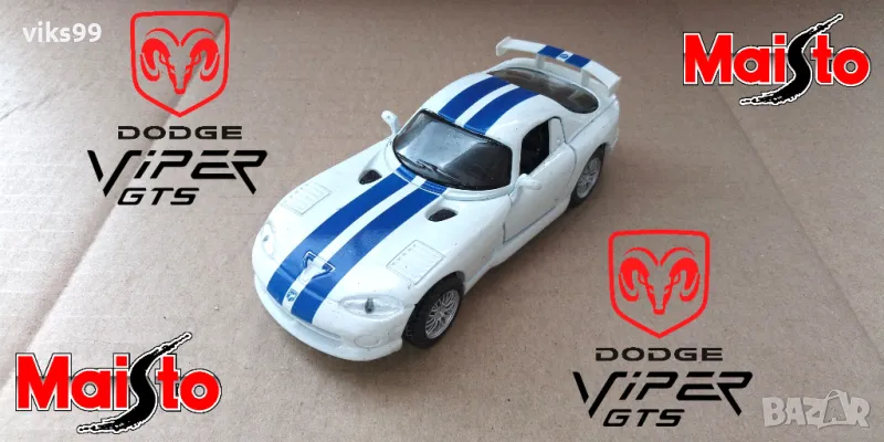 Dodge Viper GTS 1998 Maisto - Мащаб 1:39, снимка 1