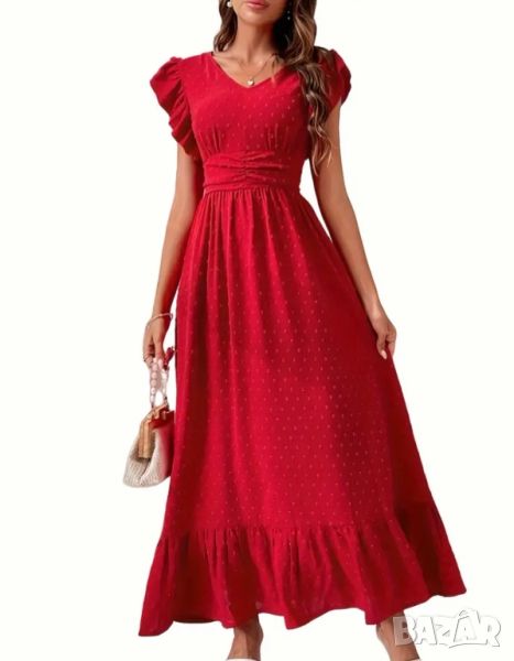 Дълга червена рокля, снимка 1