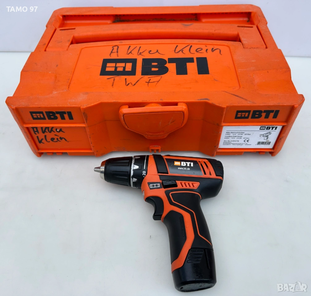 BTi A-BS 12 - Акумулаторен винтоверт 12V перфектен!, снимка 1