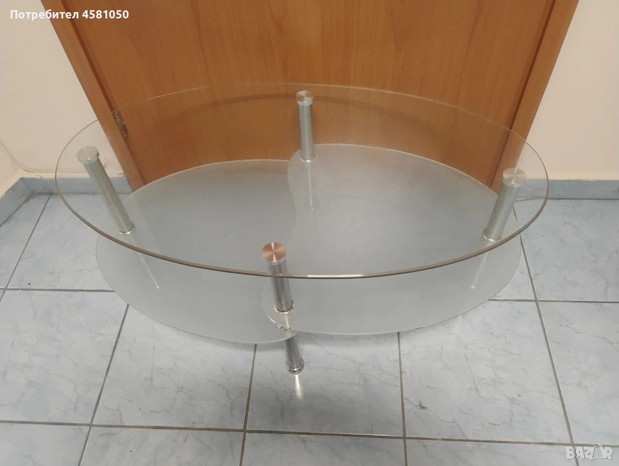 Стъклена масичка, снимка 1