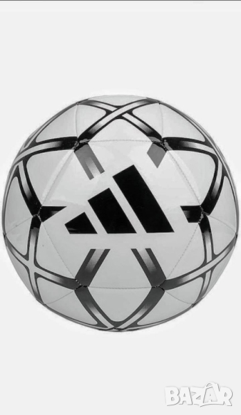 Футболна топка /Оригинална/ Adidas Starlancer Club, Размер 5, Бял/Черен, снимка 1