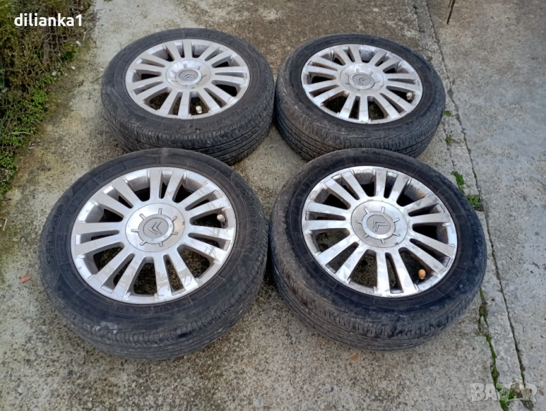 Алуминиеви джанти от Ситроен С 5 с летни гуми, снимка 1
