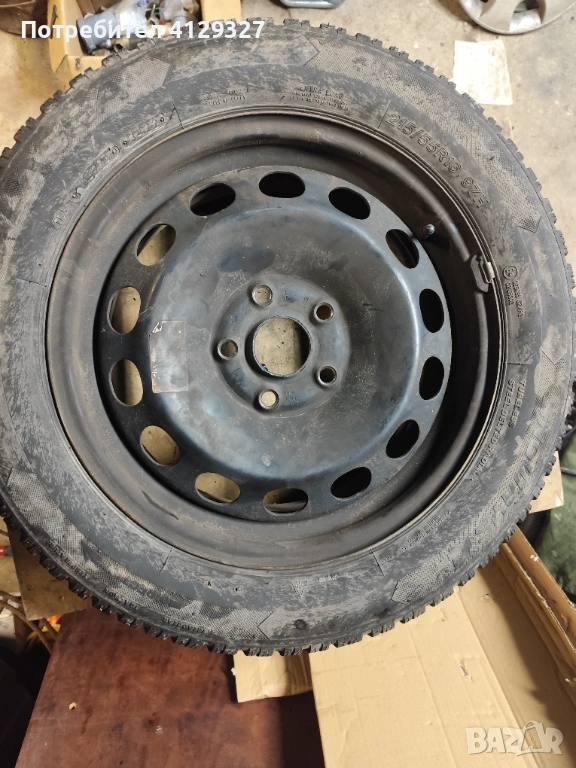 Зимни гуми с джанти 215/55R16, снимка 1