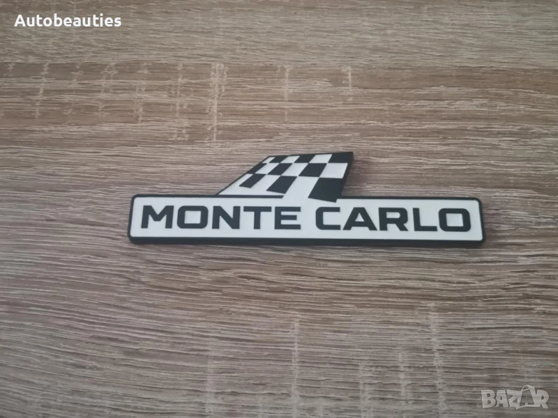 емблема Skoda Monte Carlo черно с бяло, снимка 1