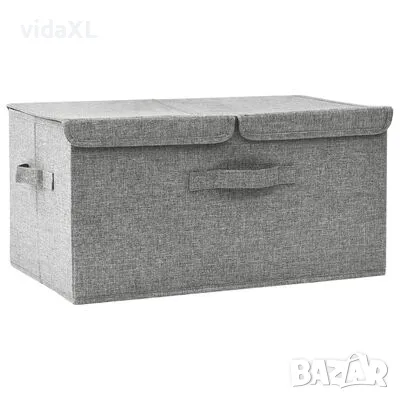 vidaXL Кутия за съхранение, текстил, 50x30x25 см, сива(SKU:332914), снимка 1