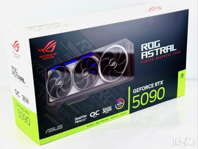 Видеокарта Asus ROG Astral GeForce RTX 5090 32GB GDDR7 OC, снимка 1