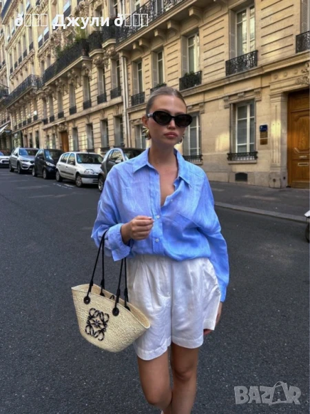 Разкошен сет от 100% лен 🤍🩵, снимка 1