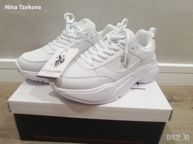 U. S. Polo Assn Violet спортни Обувки от еко кожа с текстил, снимка 1