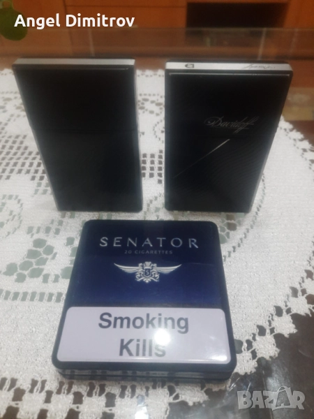 Продавам метални кутий Davidiof за цигари, снимка 1