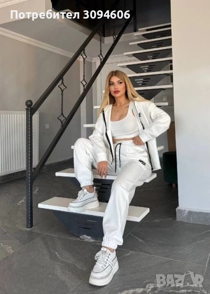 дамски комплект от 2 части nike в бяло , снимка 1