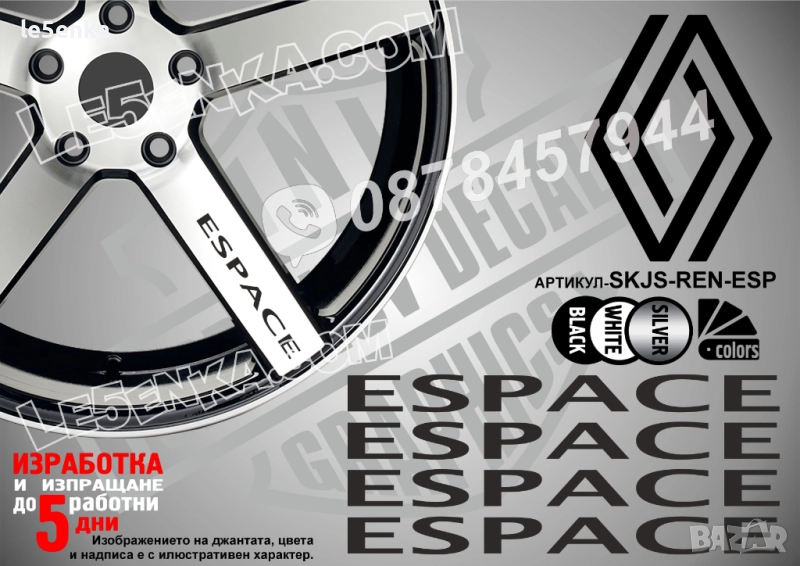 Renault Espace надписи за спици, снимка 1