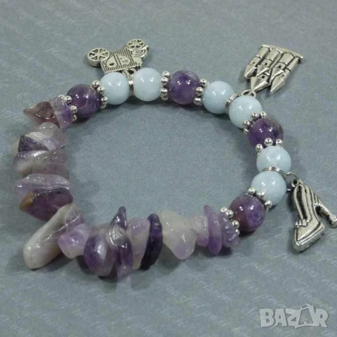 ⚜️ Гривни с камъни, кристали, талисмани, снимка 6 - Гривни - 50889257