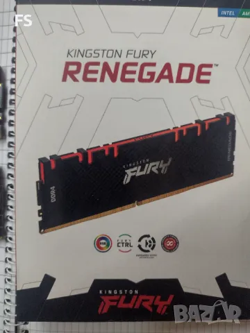 16GB (2x8GB) DDR4 РАМ ПАМЕТ Kingston Fury Renegade XMP 3600MHz RGB, снимка 3 - RAM памет - 46910666