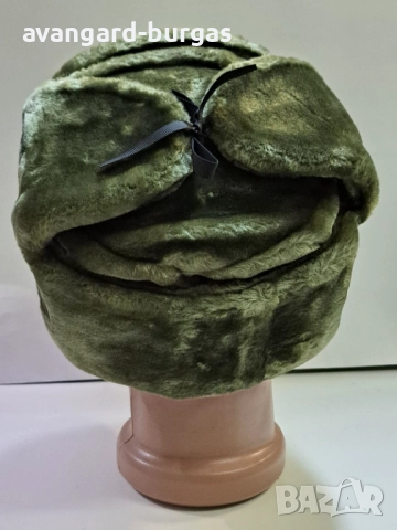 Мъжка шапка - еко кожа, зелен цвят-214, снимка 4 - Шапки - 52205991