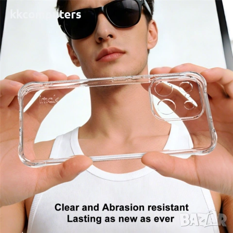 IMAK Прозрачен Калъф за Realme 16 Pro 5G - TPU, Airbag, Отвор за ремък, Прозрачен, снимка 3 - Калъфи, кейсове - 54181352