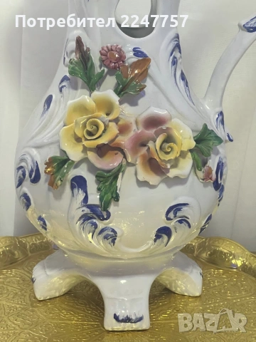 Ваза/ Кана Capodimonte , снимка 2 - Антикварни и старинни предмети - 52901782