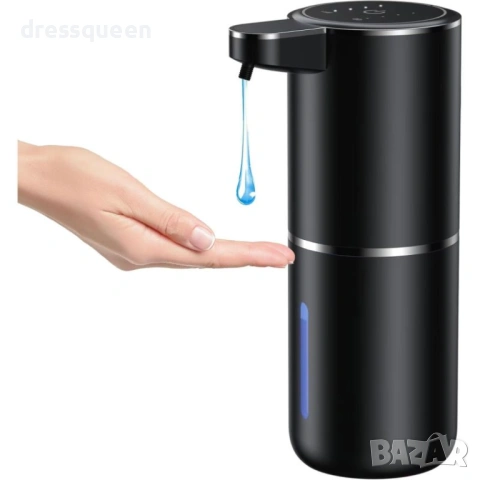 4607 Черен автоматичен диспенсър за течен сапун със сензор и USB зареждане, снимка 6 - Други стоки за дома - 53638718