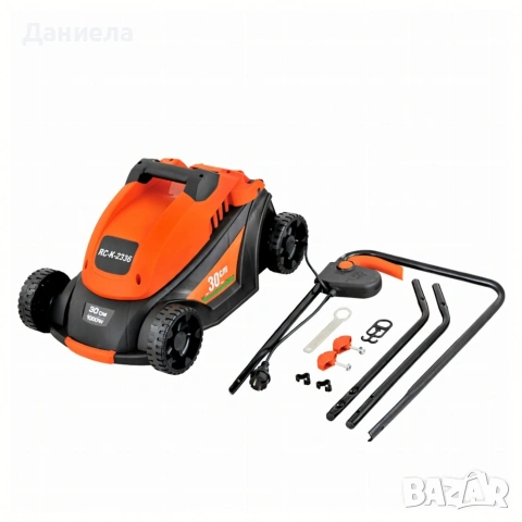 Мощна и лека електрическа градинска косачка 1000W, Кош за трева 35L, Регулируема височина, снимка 8 - Градинска техника - 53948430