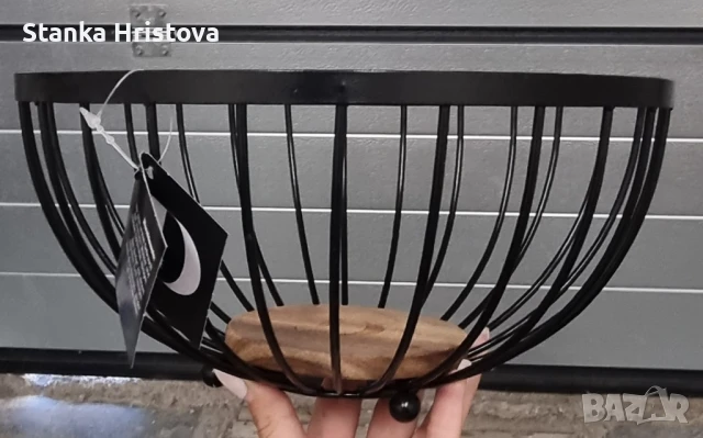 Фруктиера метал+ дърво ., снимка 2 - Декорация за дома - 50817032
