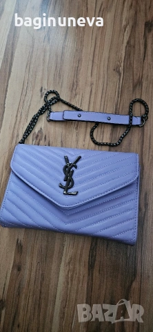 Дамска лилава чанта на YSL