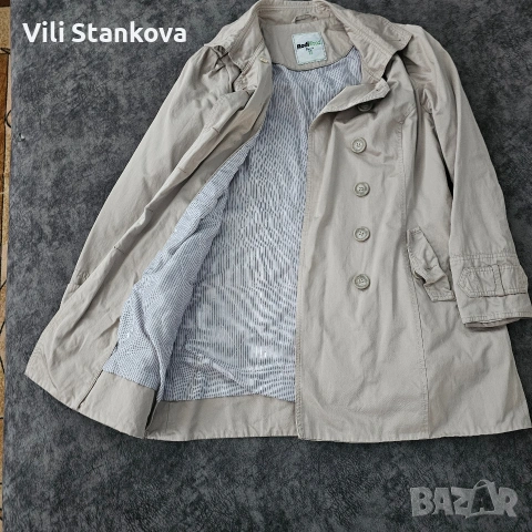  Бежов тренчкот, снимка 2 - Палта, манта - 54130730