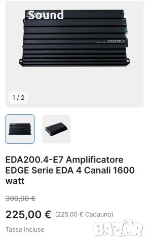 4 канален Усилвател EDGE EDA 4.200 клас АБ , снимка 11 - Ресийвъри, усилватели, смесителни пултове - 53688178