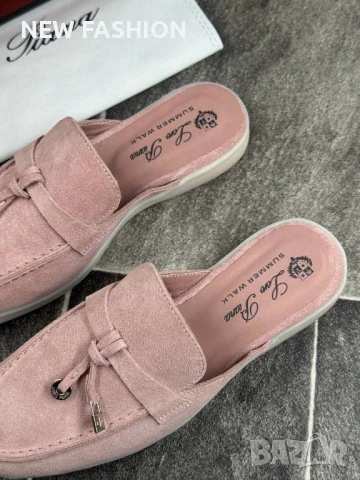 Дамски Чехли - Естествен Велур ✨Loro Piana