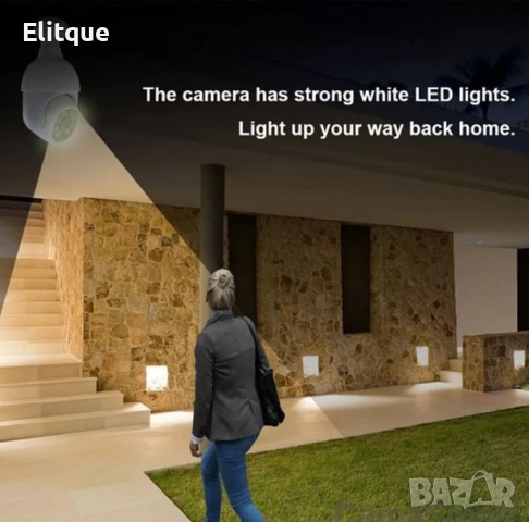 Куполна Wi-Fi камера под формата на крушка с широкообхватен ъгъл на видимост, снимка 7 - Друга електроника - 52684564